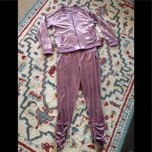 Juicy Couture L/M Lilac Snow Light Purple Velour Tracksuit Set Vintage Y2K